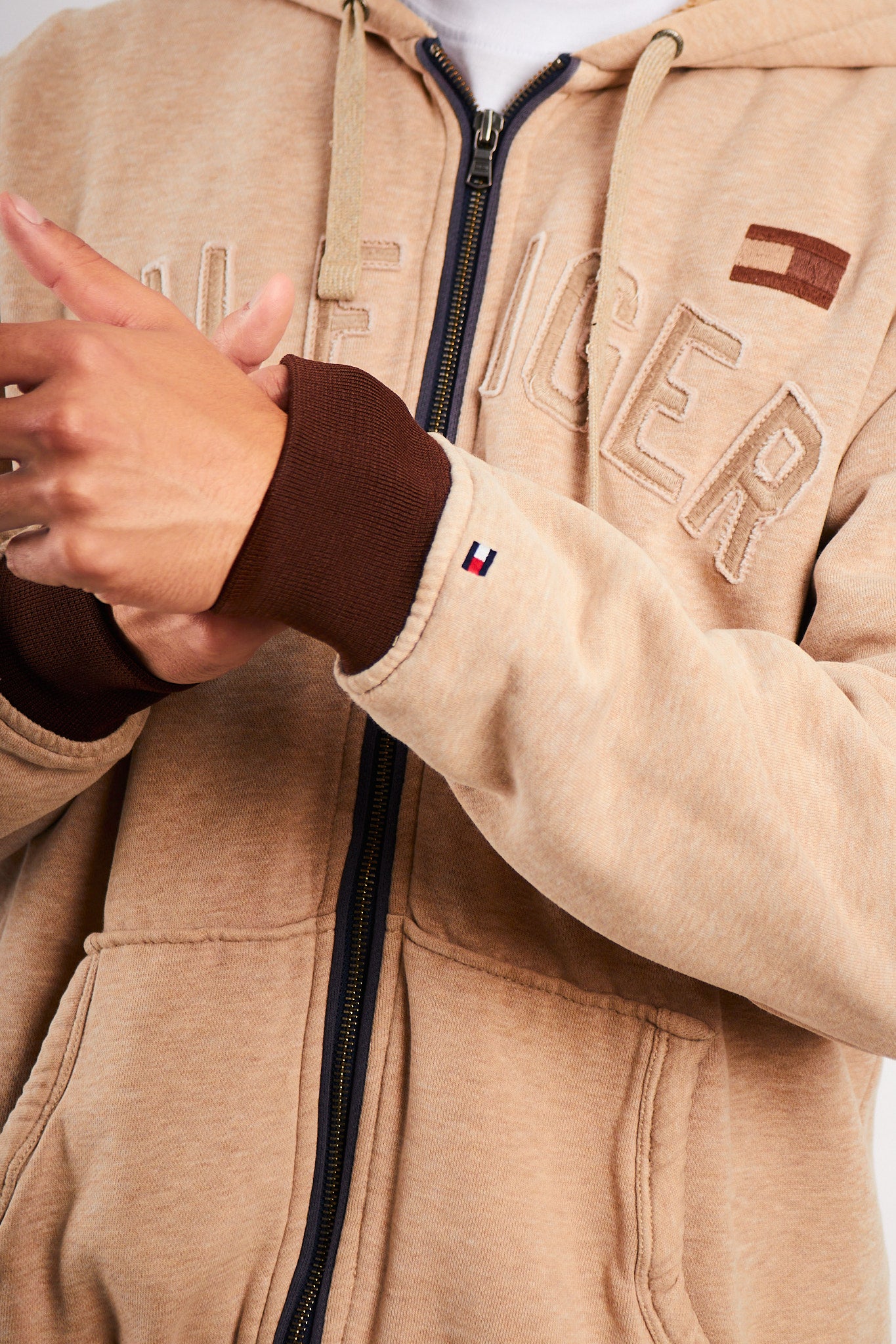2000 Vintage Tommy Hilfiger Sherpa Hooded Jacket (M/L)