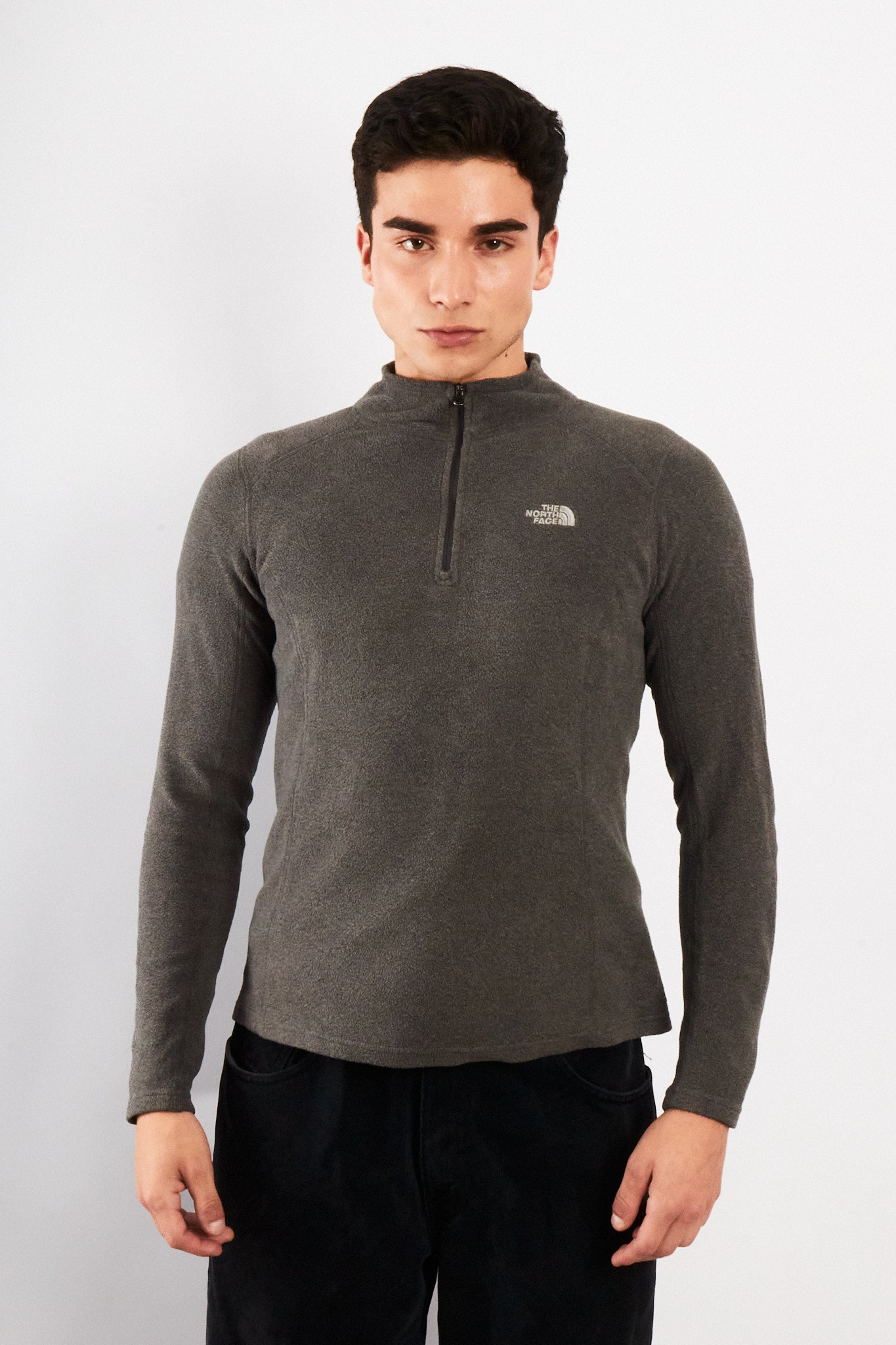 2000 Vintage North Face Gray Polar Quarter Zip (S/M)