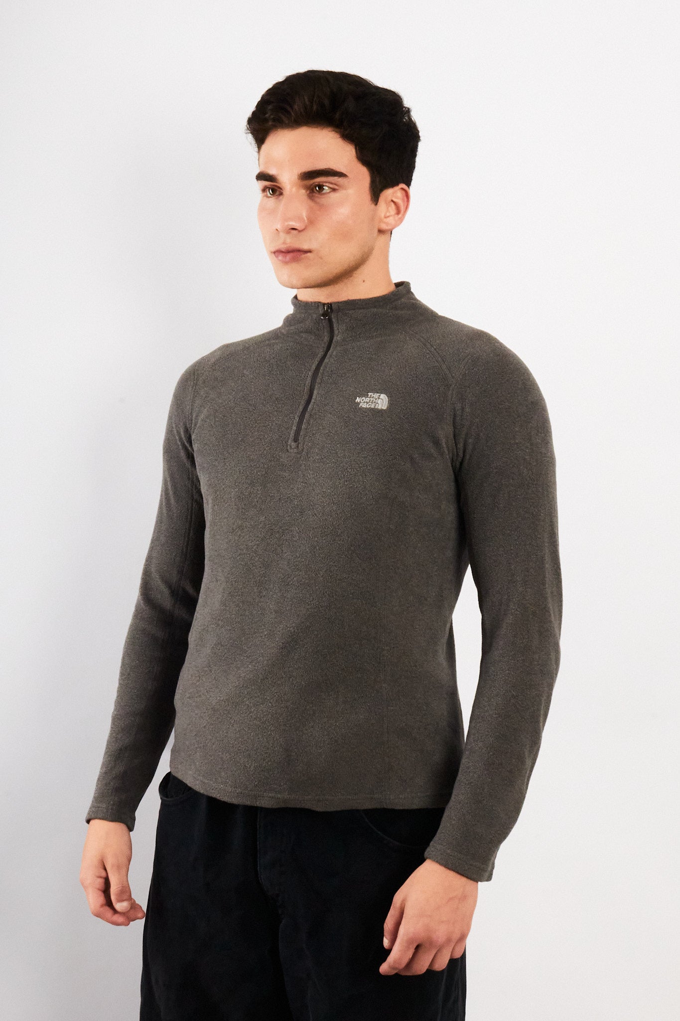 2000 Vintage North Face Gray Polar Quarter Zip (S/M)