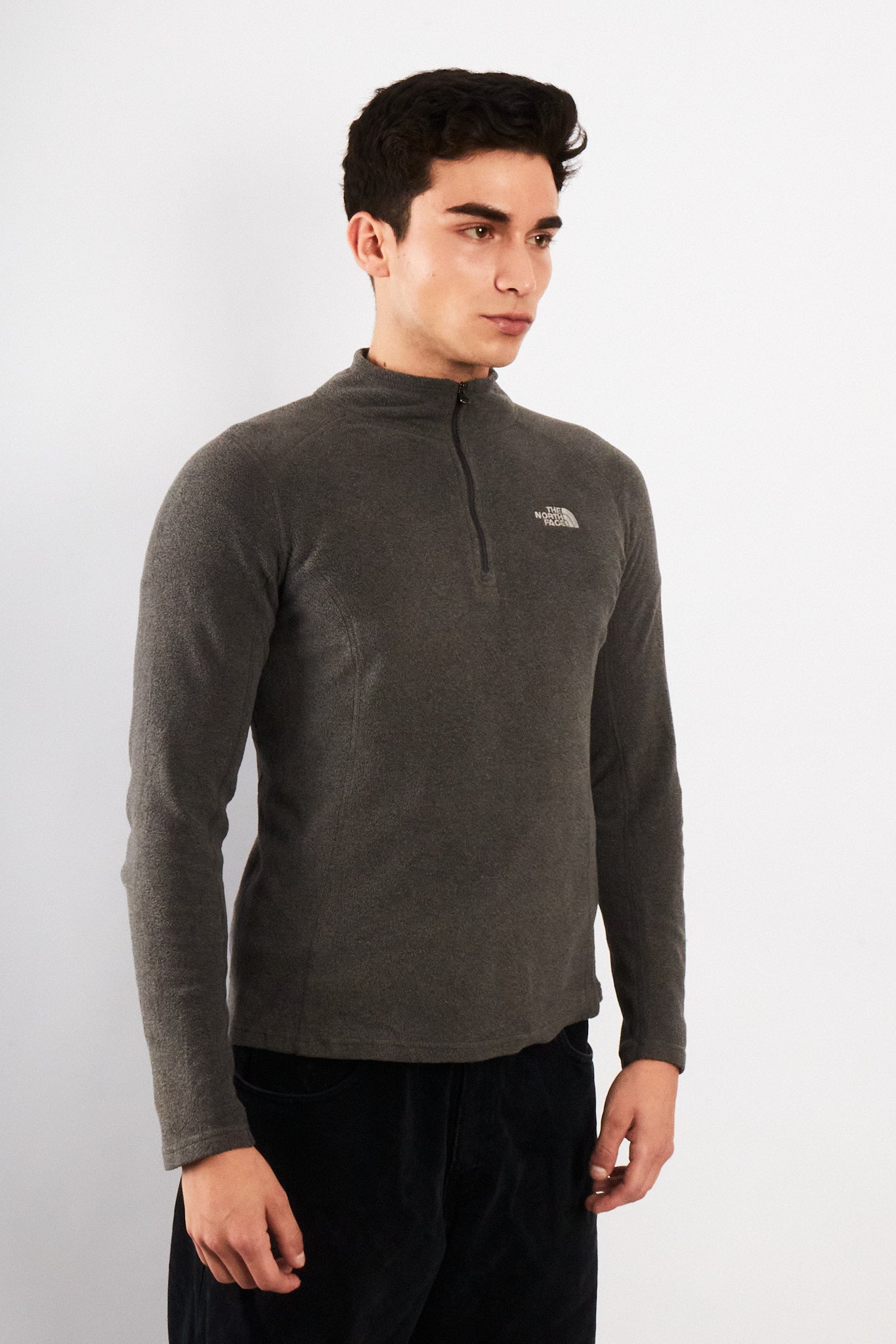 2000 Vintage North Face Gray Polar Quarter Zip (S/M)