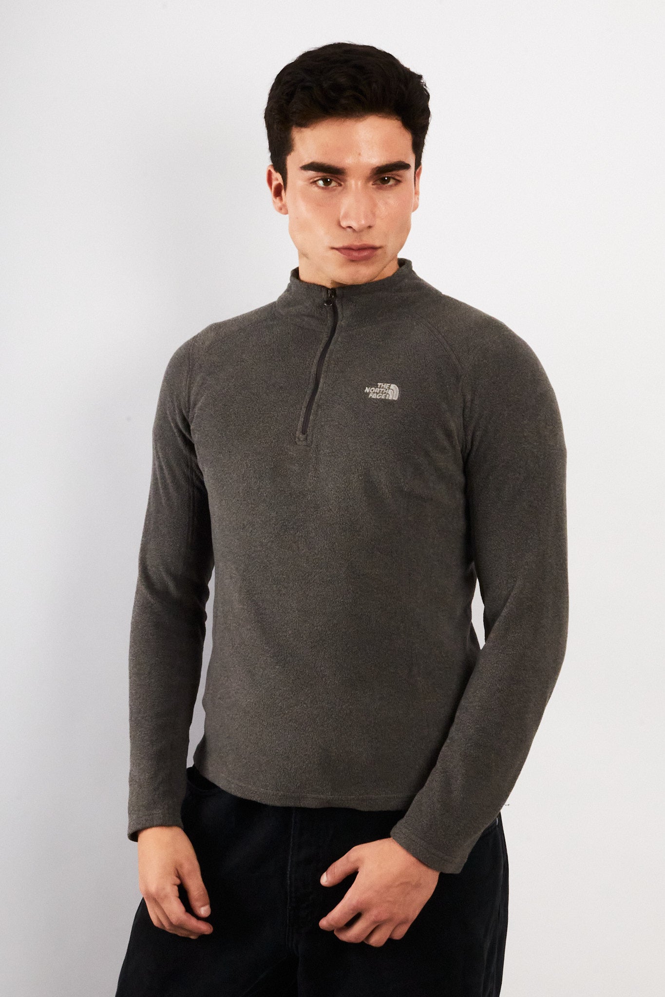 2000 Vintage North Face Gray Polar Quarter Zip (S/M)