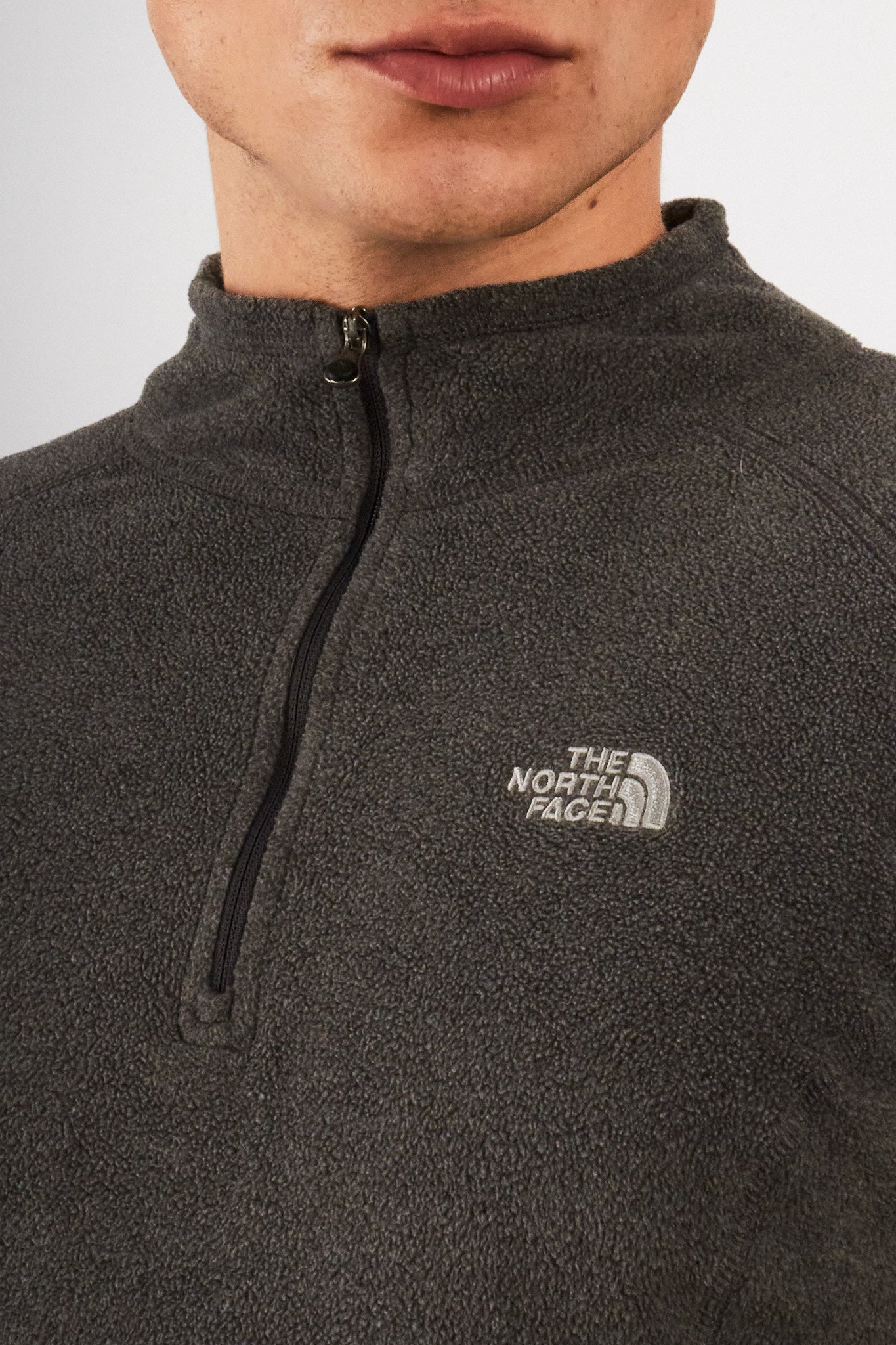 2000 Vintage North Face Gray Polar Quarter Zip (S/M)