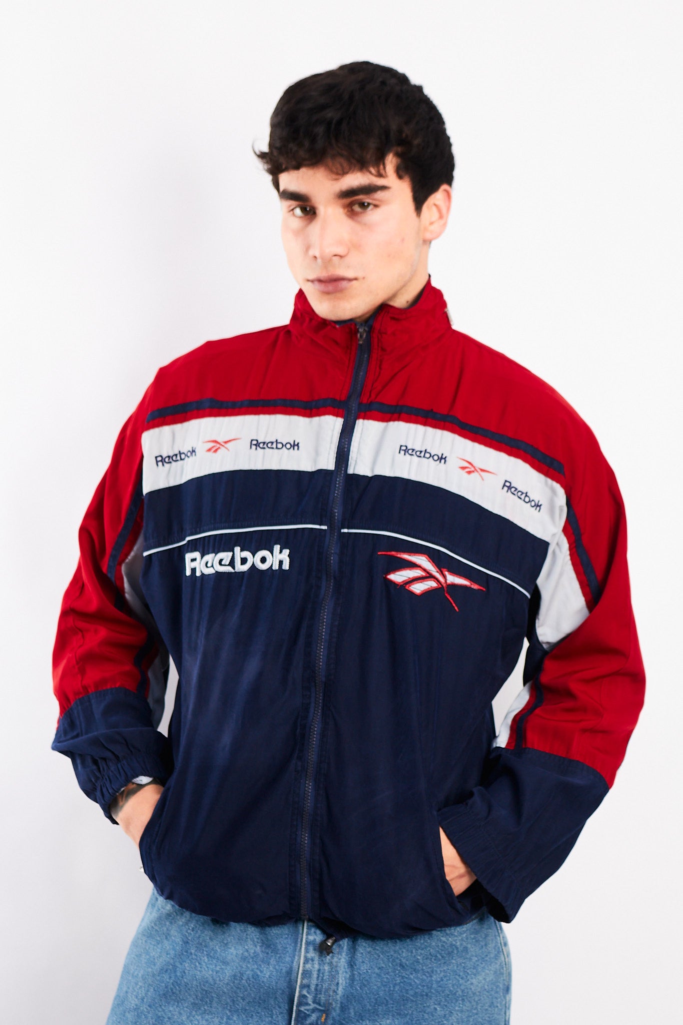 1990 Vintage Reebok Colorblock Jacket (S/M)