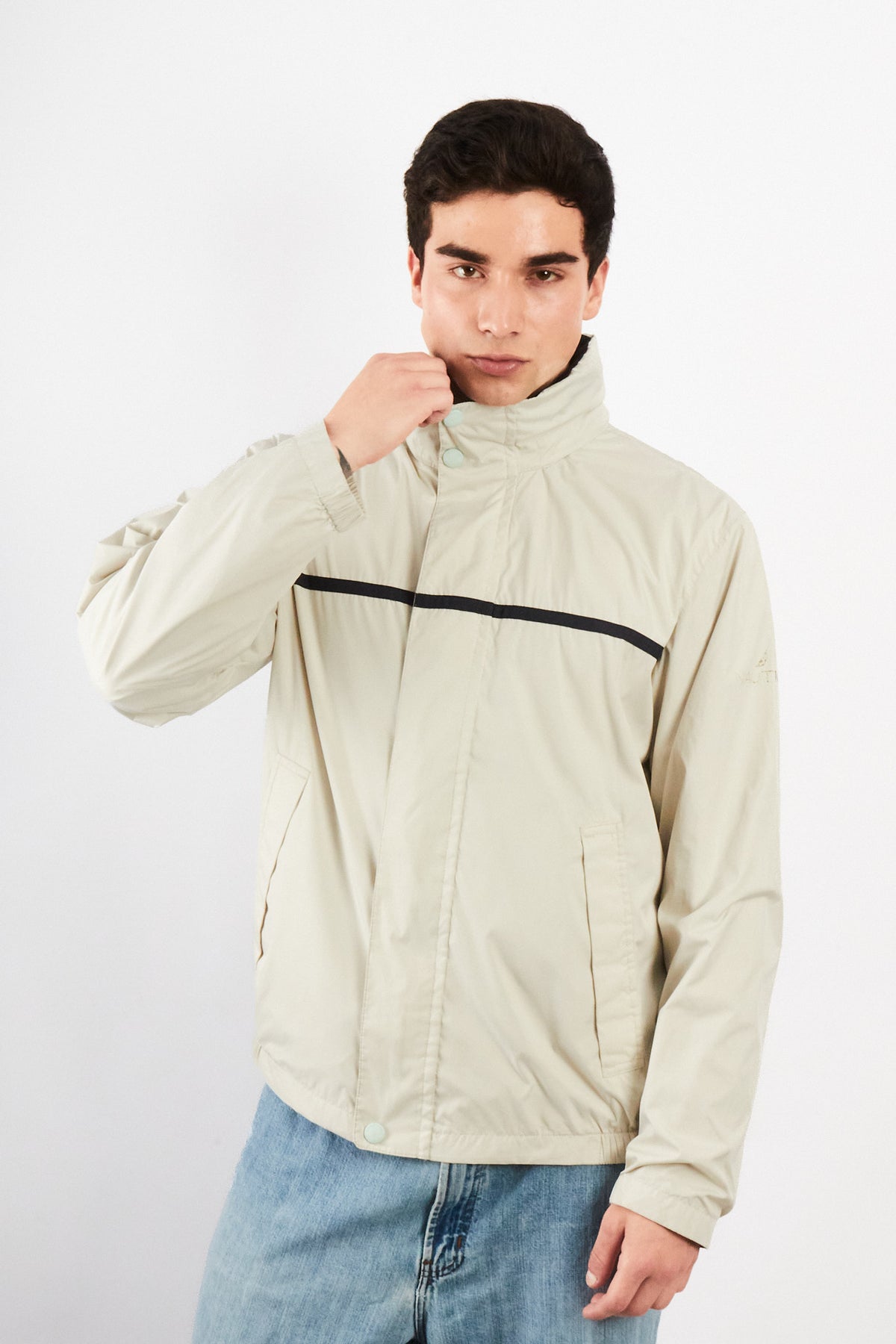 2000 Vintage Nautica Sailing Bone Impermeable Jacket (M)