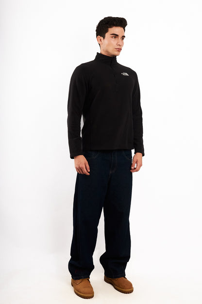 2000 Vintage North Face Black Quarter Zip (M)