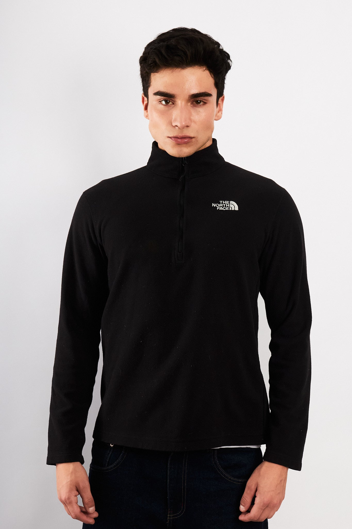 2000 Vintage North Face Black Quarter Zip (M)