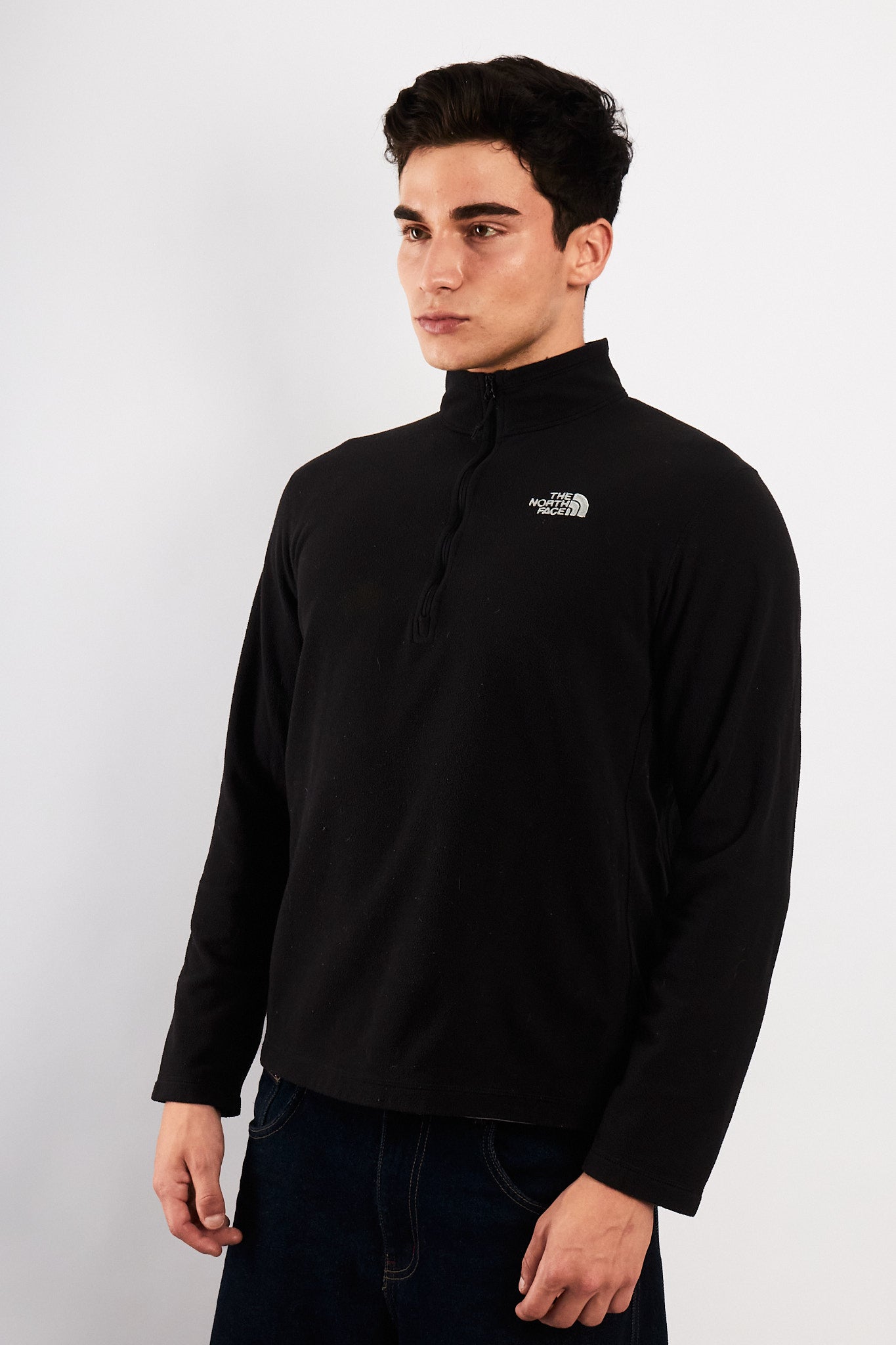 2000 Vintage North Face Black Quarter Zip (M)