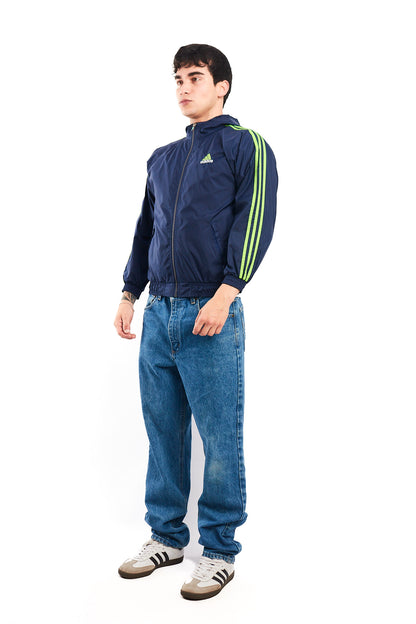 1990 Adidas Vintage Three Stripes Track Jacket (S/M)