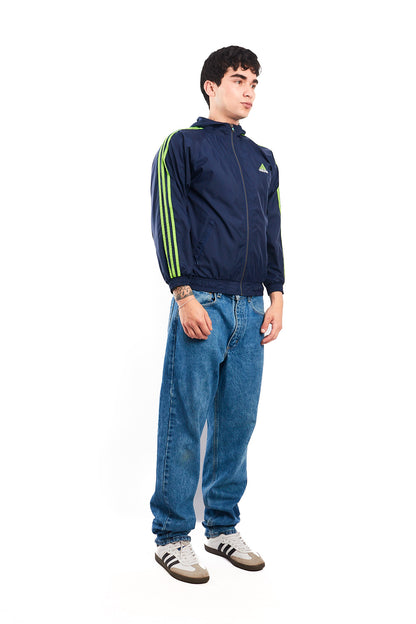 1990 Adidas Vintage Three Stripes Track Jacket (S/M)
