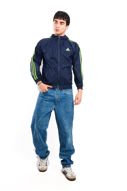 1990 Adidas Vintage Three Stripes Track Jacket (S/M)