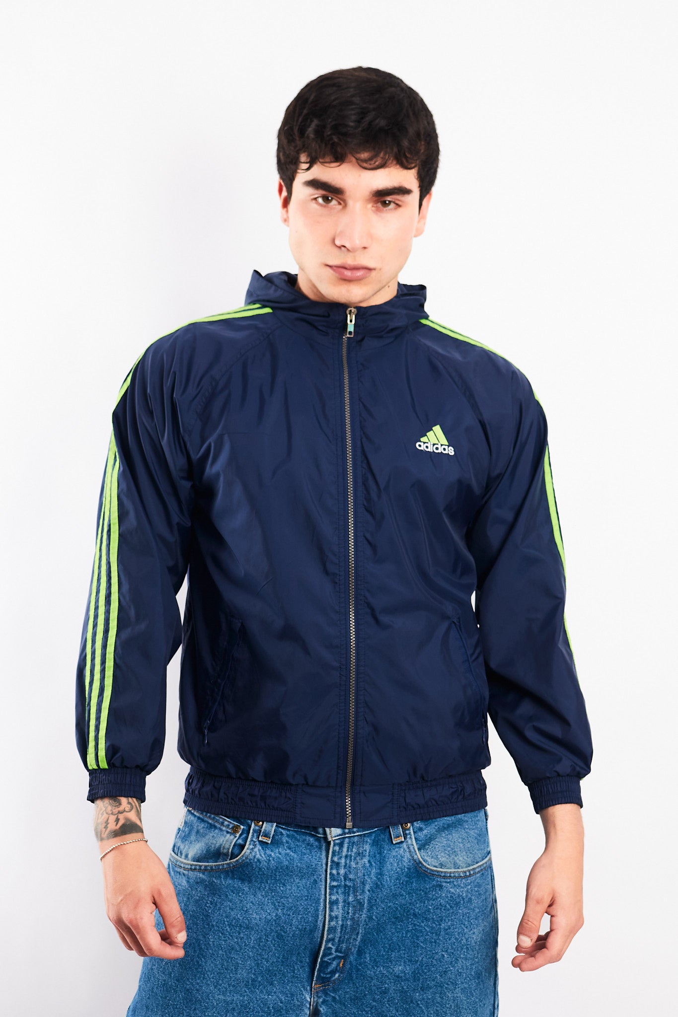 1990 Adidas Vintage Three Stripes Track Jacket (S/M)