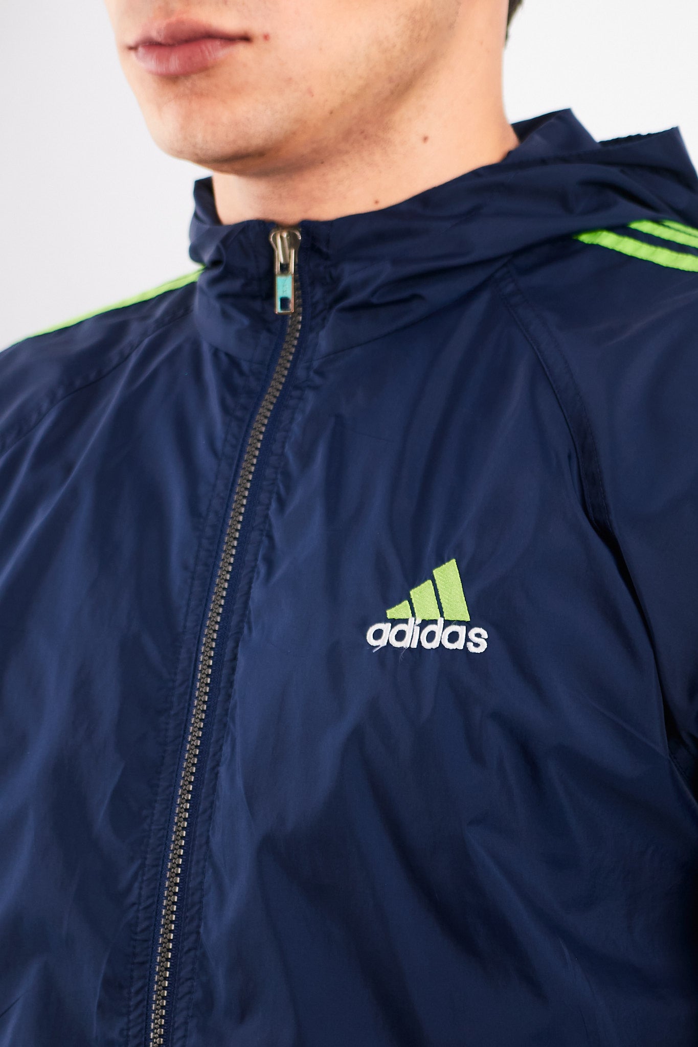 1990 Adidas Vintage Three Stripes Track Jacket (S/M)