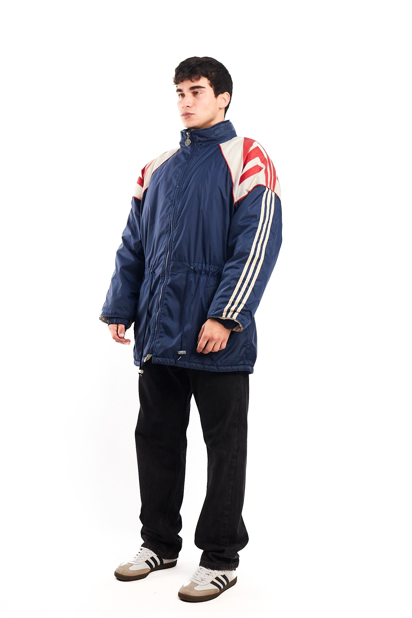 1980 Adidas Vintage Three Striped Big Logo Jacket (M/L)