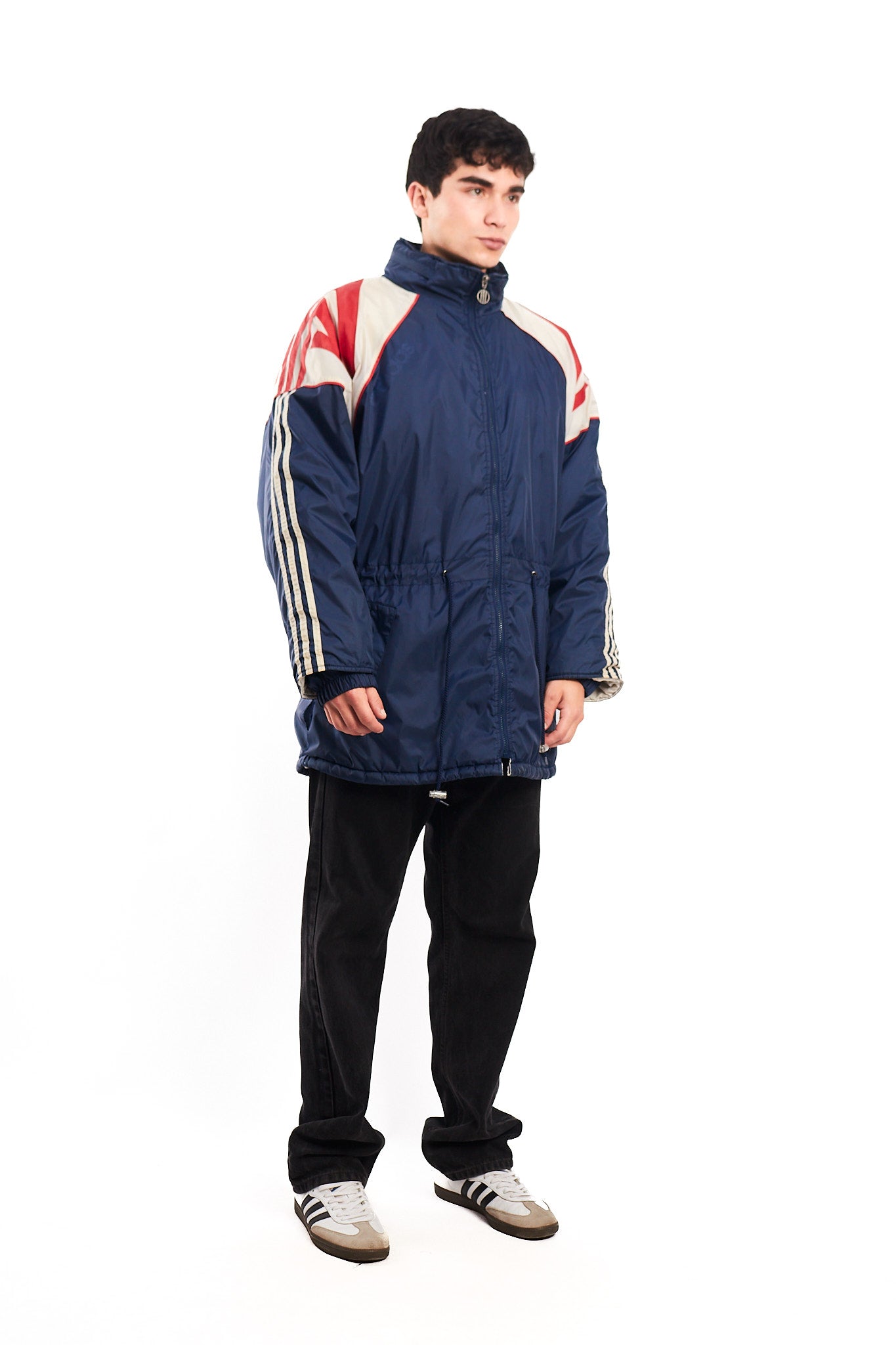 1980 Adidas Vintage Three Striped Big Logo Jacket (M/L)