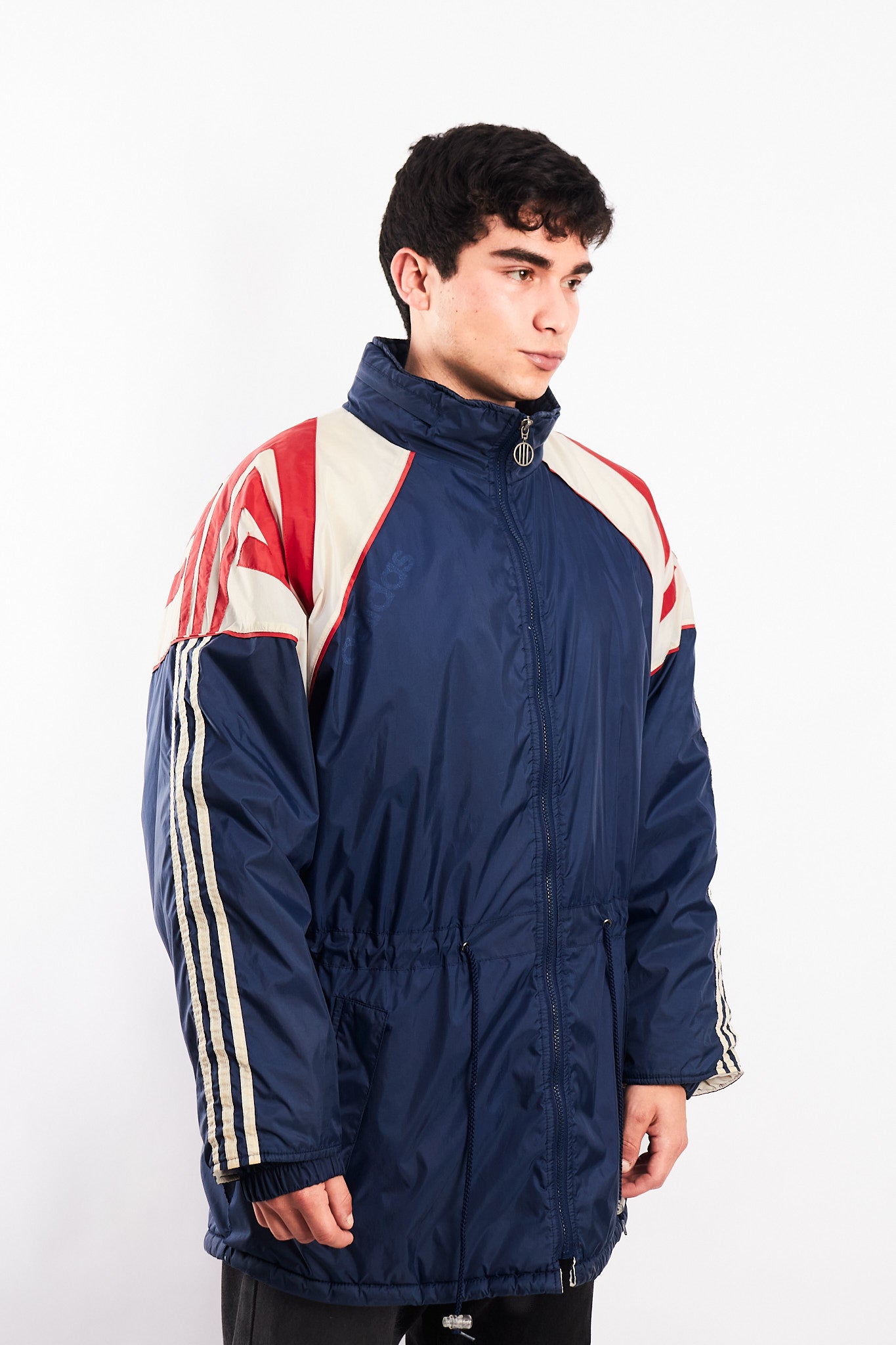 1980 Adidas Vintage Three Striped Big Logo Jacket (M/L)