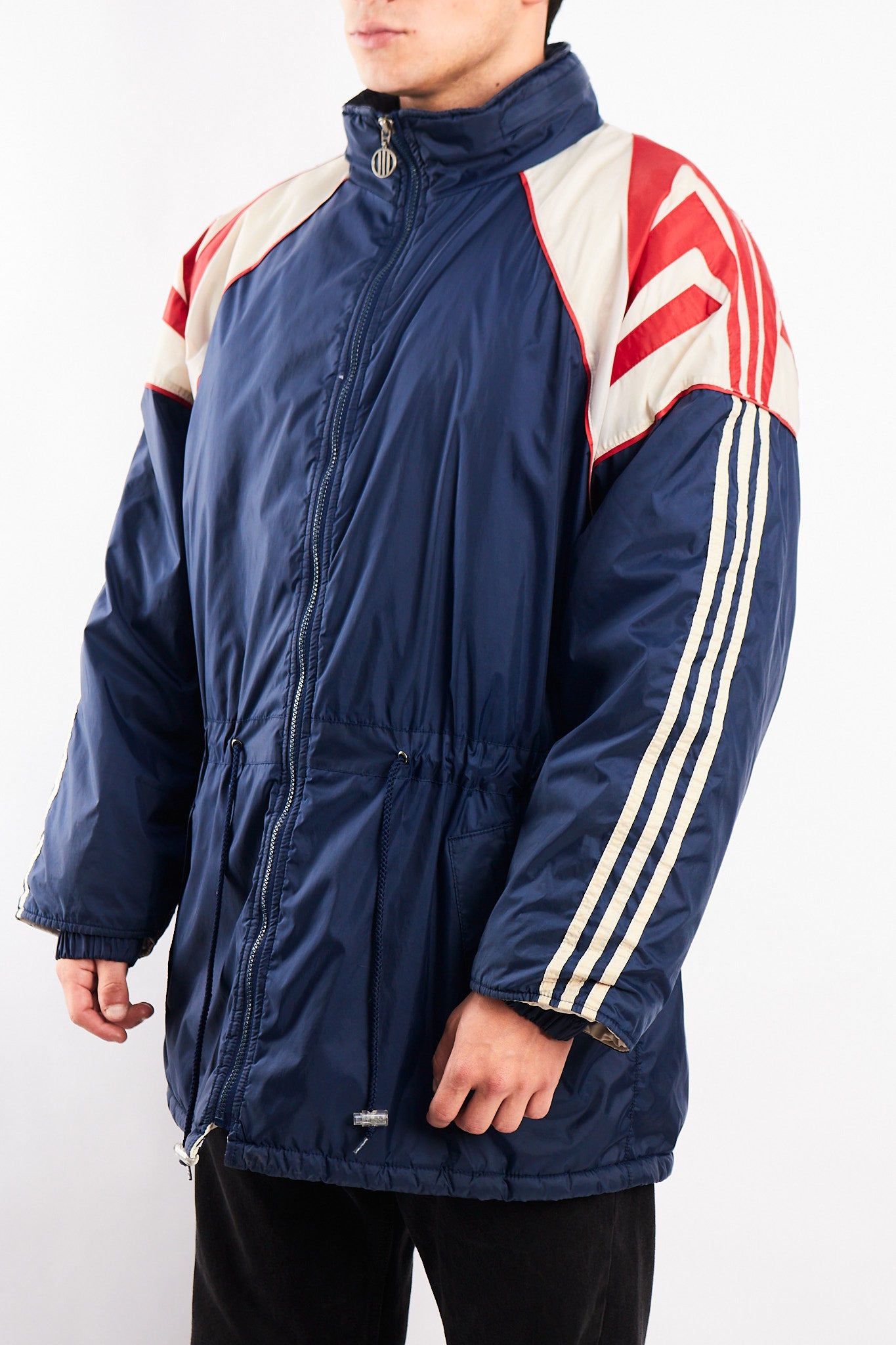 1980 Adidas Vintage Three Striped Big Logo Jacket (M/L)