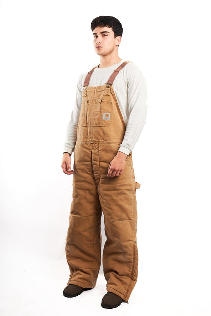 Vintage Carhartt Hamilton Brown Baggy Carpenter Overall (L)