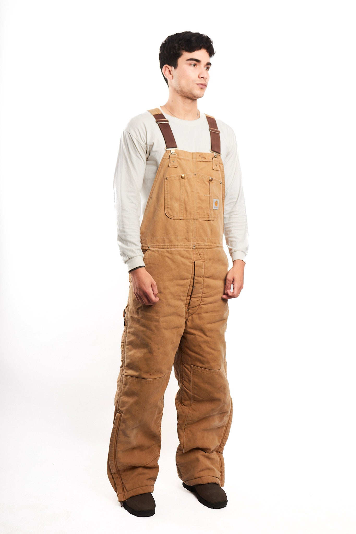 Vintage Carhartt Hamilton Brown Baggy Carpenter Overall (L)