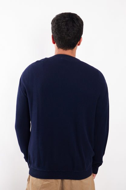 2000 Lacoste Navy Cotton Cardigan(L)