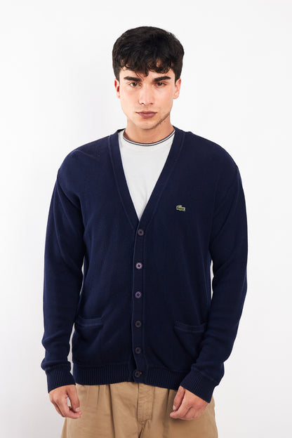 2000 Lacoste Navy Cotton Cardigan(L)