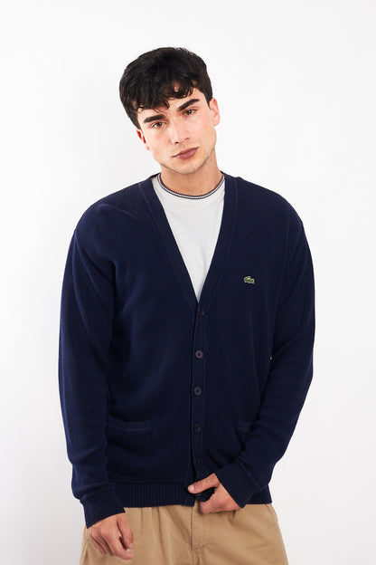 2000 Lacoste Navy Cotton Cardigan(L)