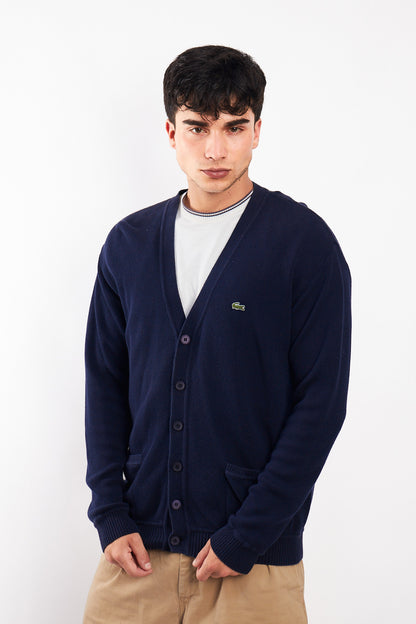 2000 Lacoste Navy Cotton Cardigan(L)