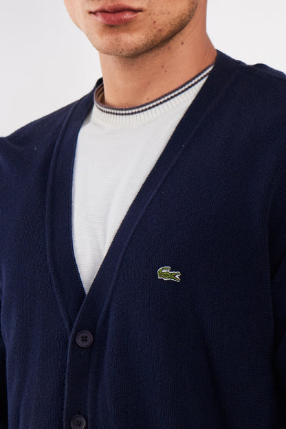 2000 Lacoste Navy Cotton Cardigan(L)