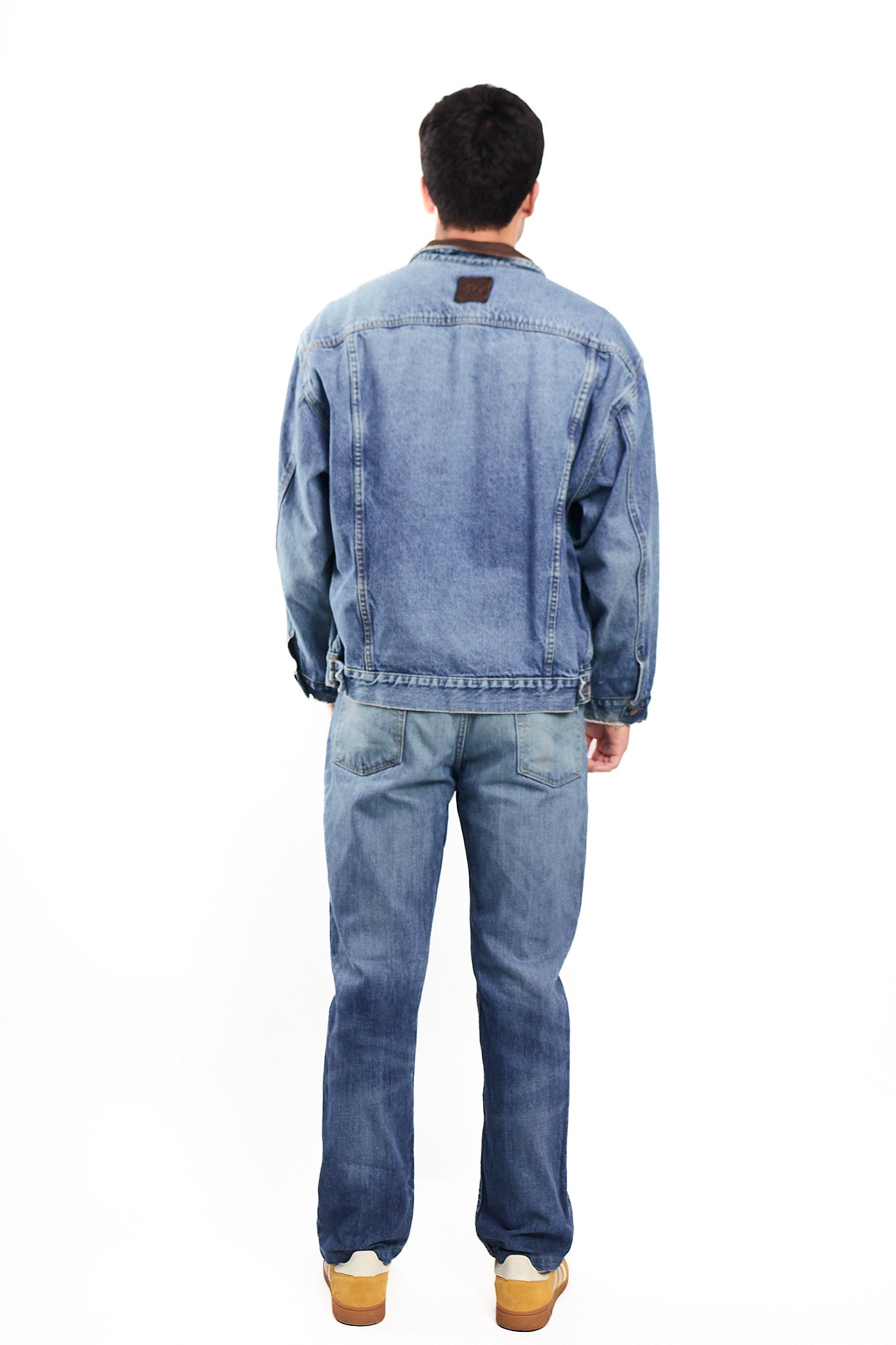 1990 Vintage Marlboro Country Leather Collar Denim Jacket (M/L)