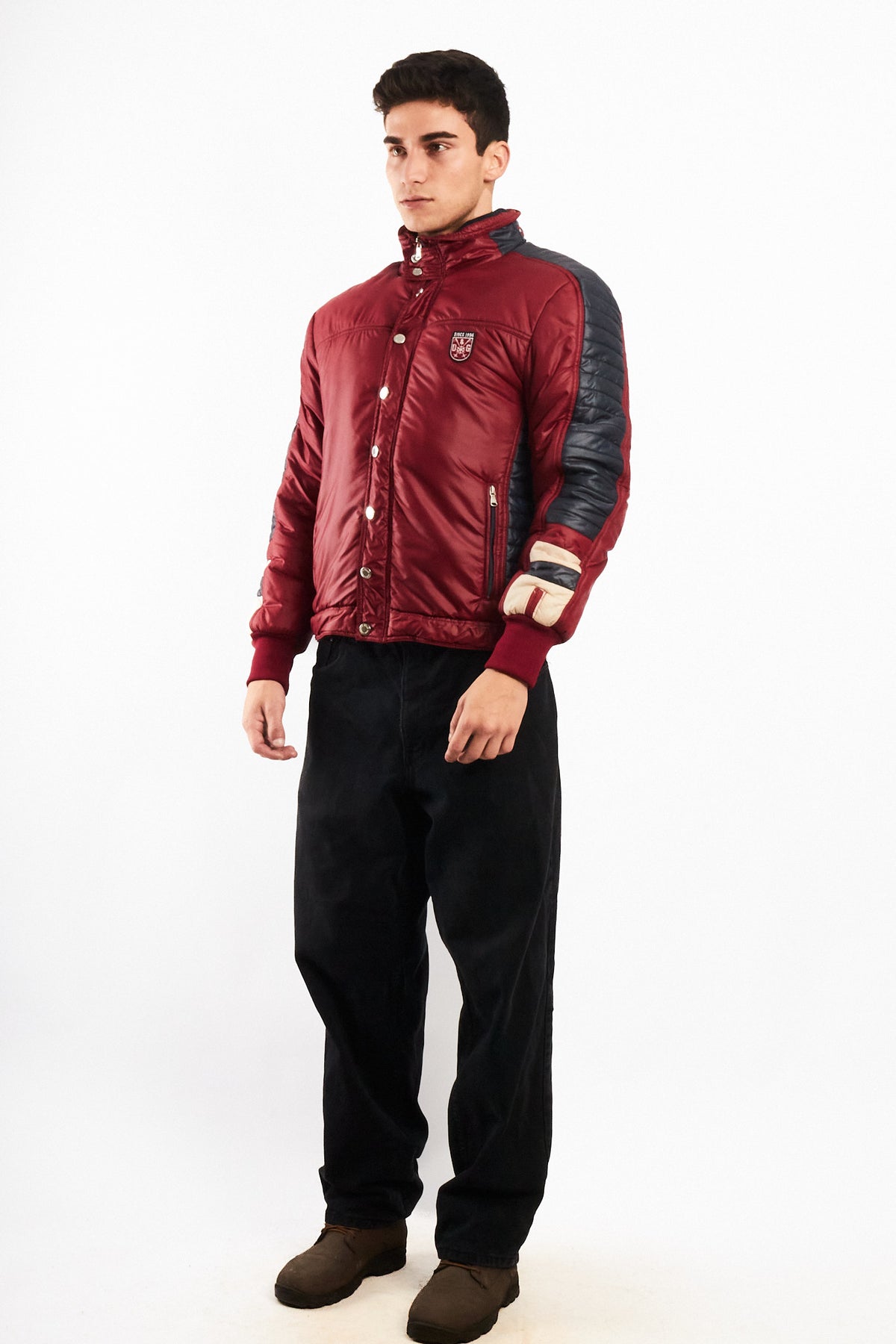 2000 Vintage Dolce & Gabbana Impermeable Puffer Moto Jacket (S/M)