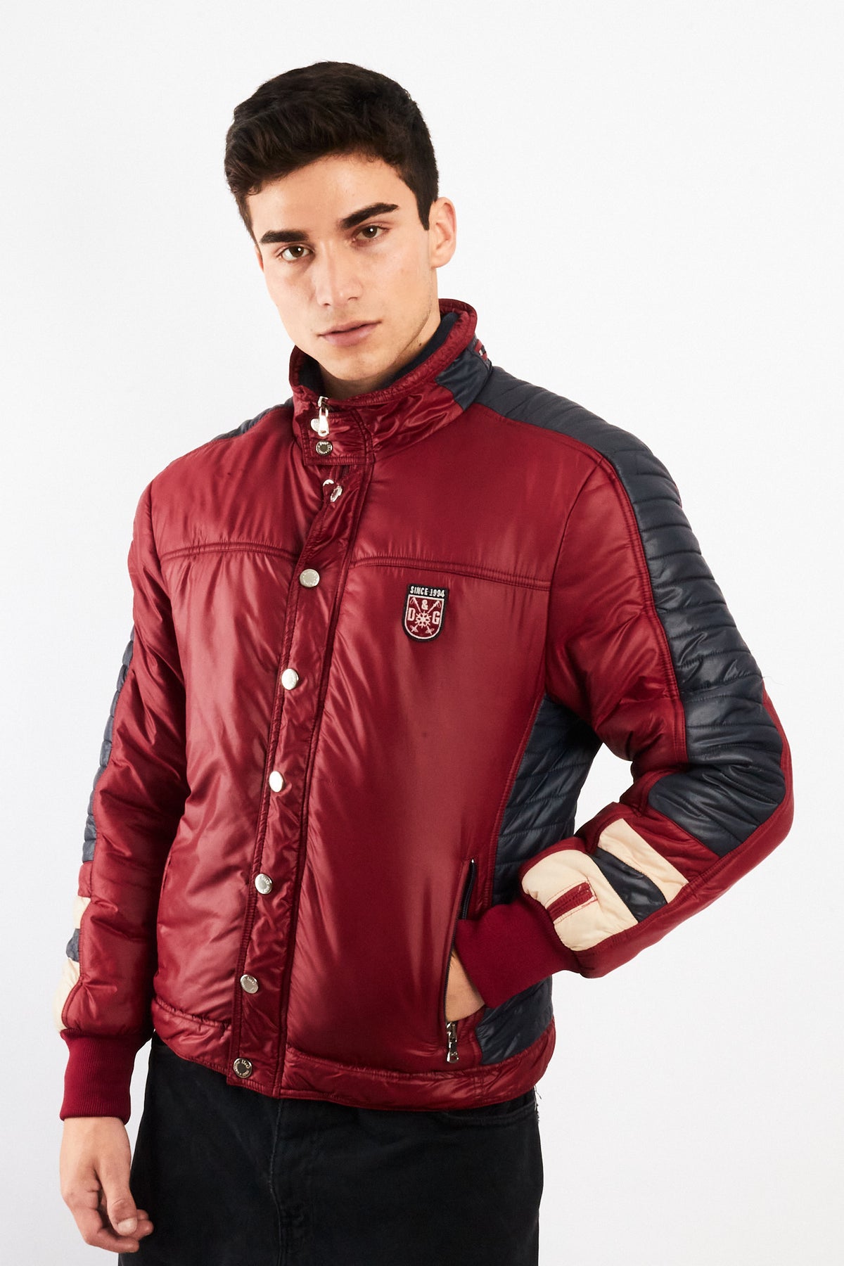 2000 Vintage Dolce & Gabbana Impermeable Puffer Moto Jacket (S/M)