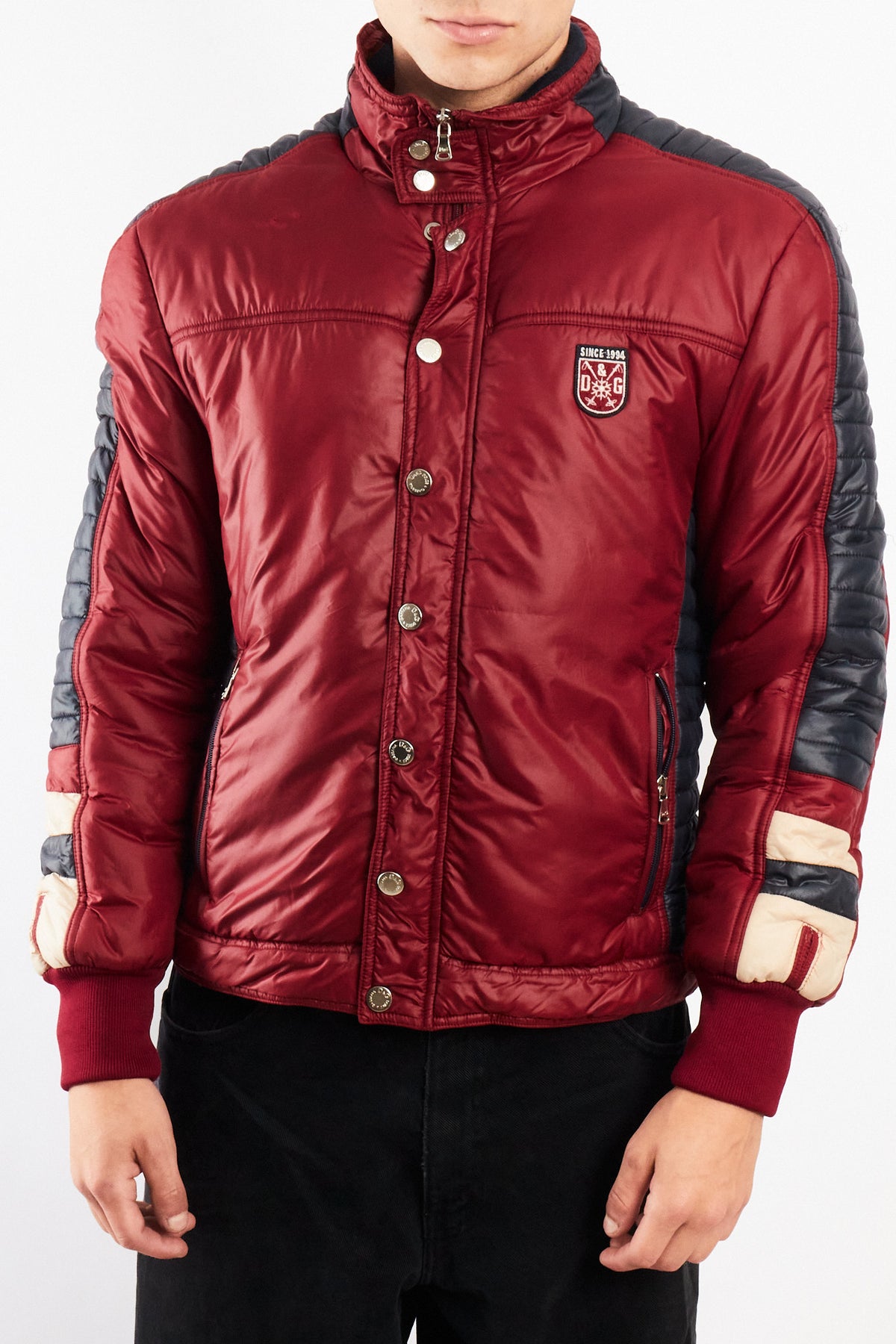 2000 Vintage Dolce & Gabbana Impermeable Puffer Moto Jacket (S/M)