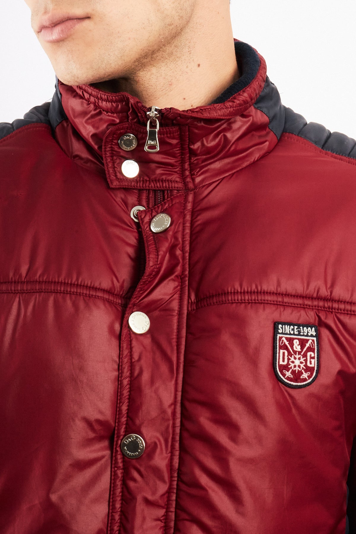 2000 Vintage Dolce & Gabbana Impermeable Puffer Moto Jacket (S/M)