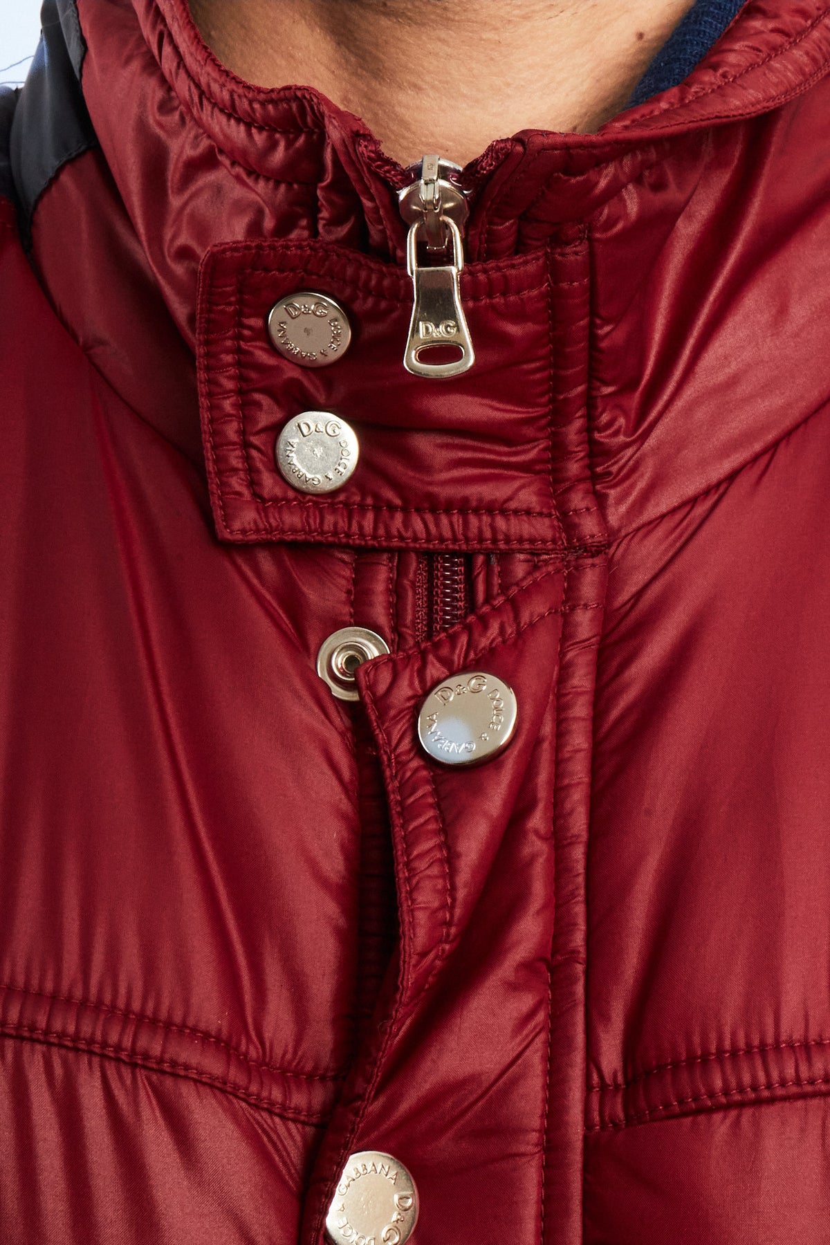 2000 Vintage Dolce & Gabbana Impermeable Puffer Moto Jacket (S/M)