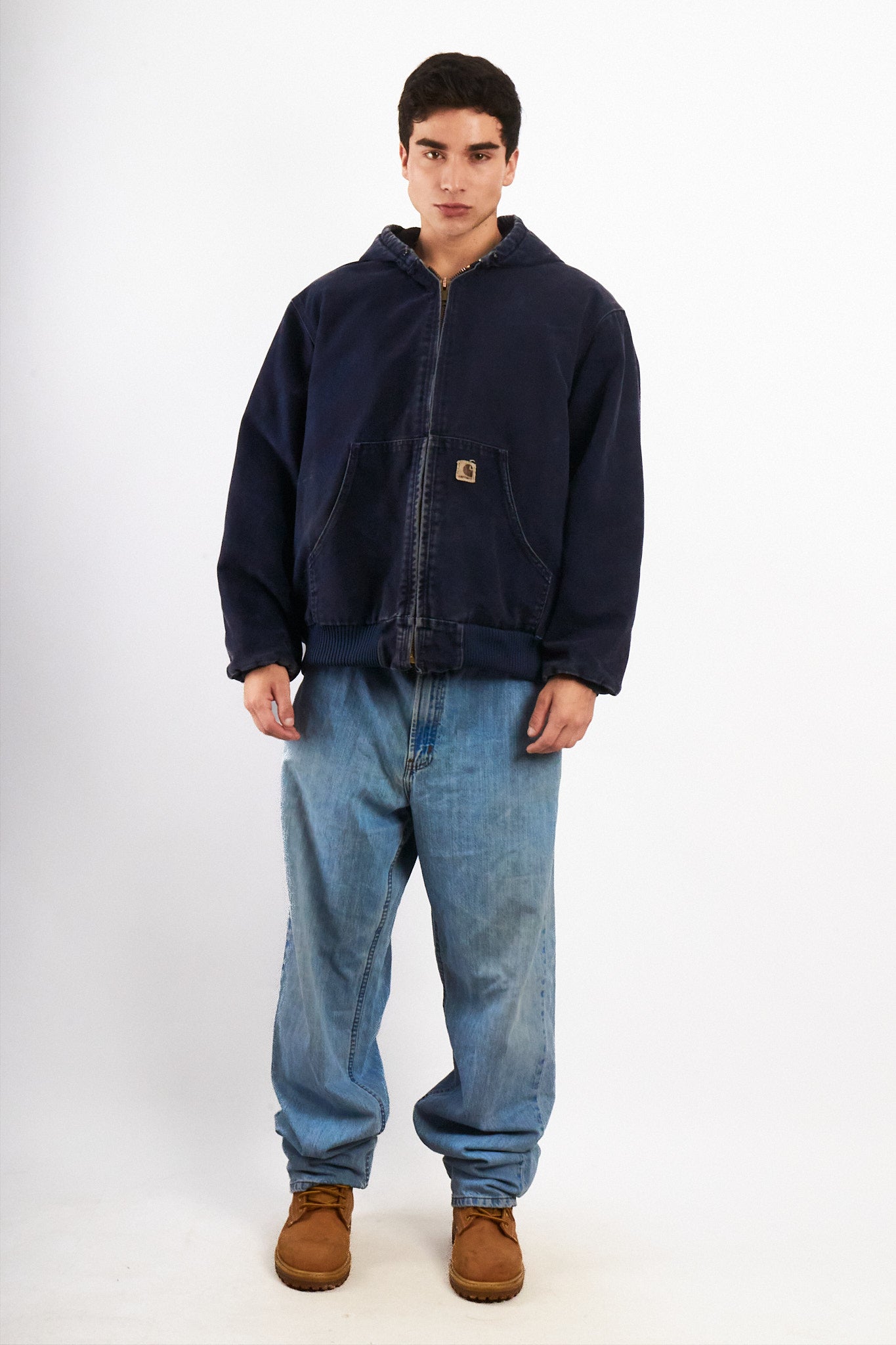 2000 Vintage Carhartt J140 Midnight Blue Duck Active Jacket (M/L)