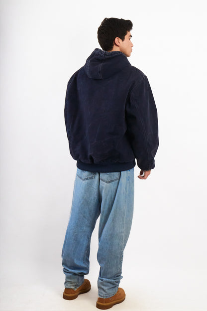 2000 Vintage Carhartt J140 Midnight Blue Duck Active Jacket (M/L)
