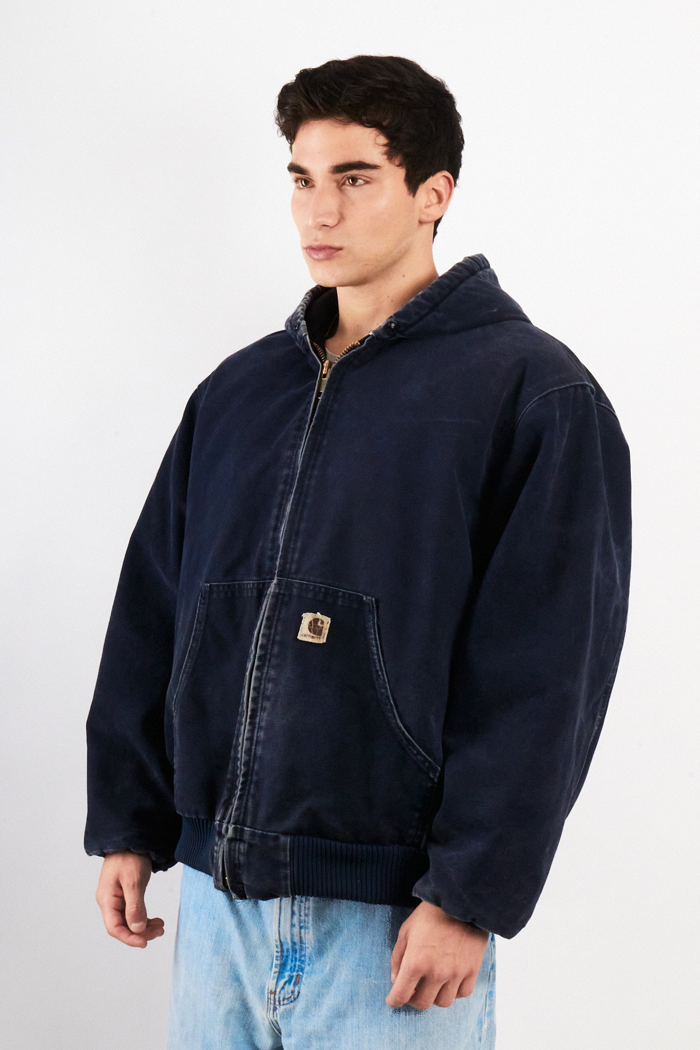 2000 Vintage Carhartt J140 Midnight Blue Duck Active Jacket (M/L)