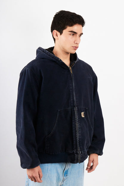 2000 Vintage Carhartt J140 Midnight Blue Duck Active Jacket (M/L)