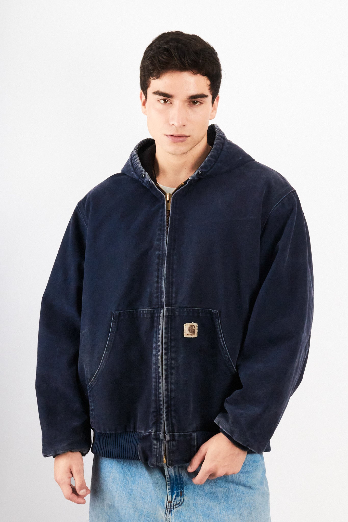 2000 Vintage Carhartt J140 Midnight Blue Duck Active Jacket (M/L)