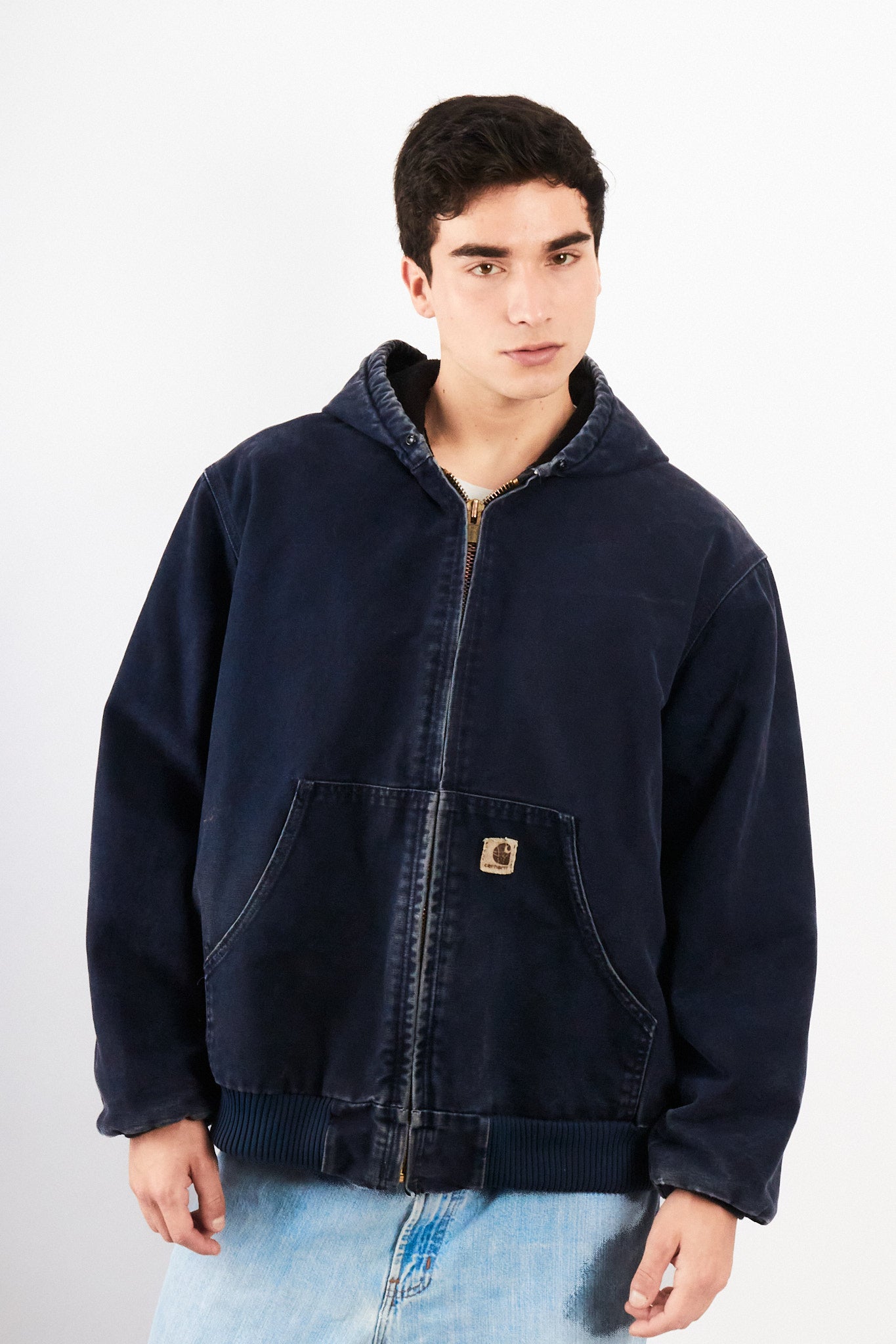2000 Vintage Carhartt J140 Midnight Blue Duck Active Jacket (M/L)
