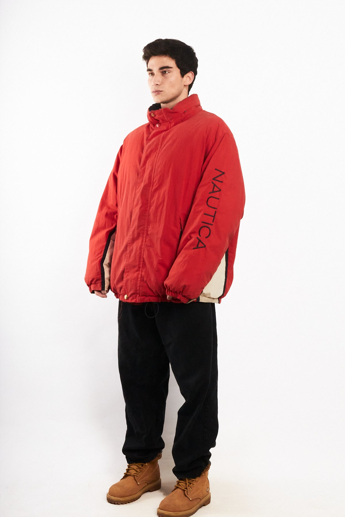 2000 Vintage Nautica Reversible Spell Out / Puffer Jacket (XL)