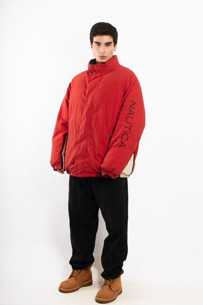 2000 Vintage Nautica Reversible Spell Out / Puffer Jacket (XL)