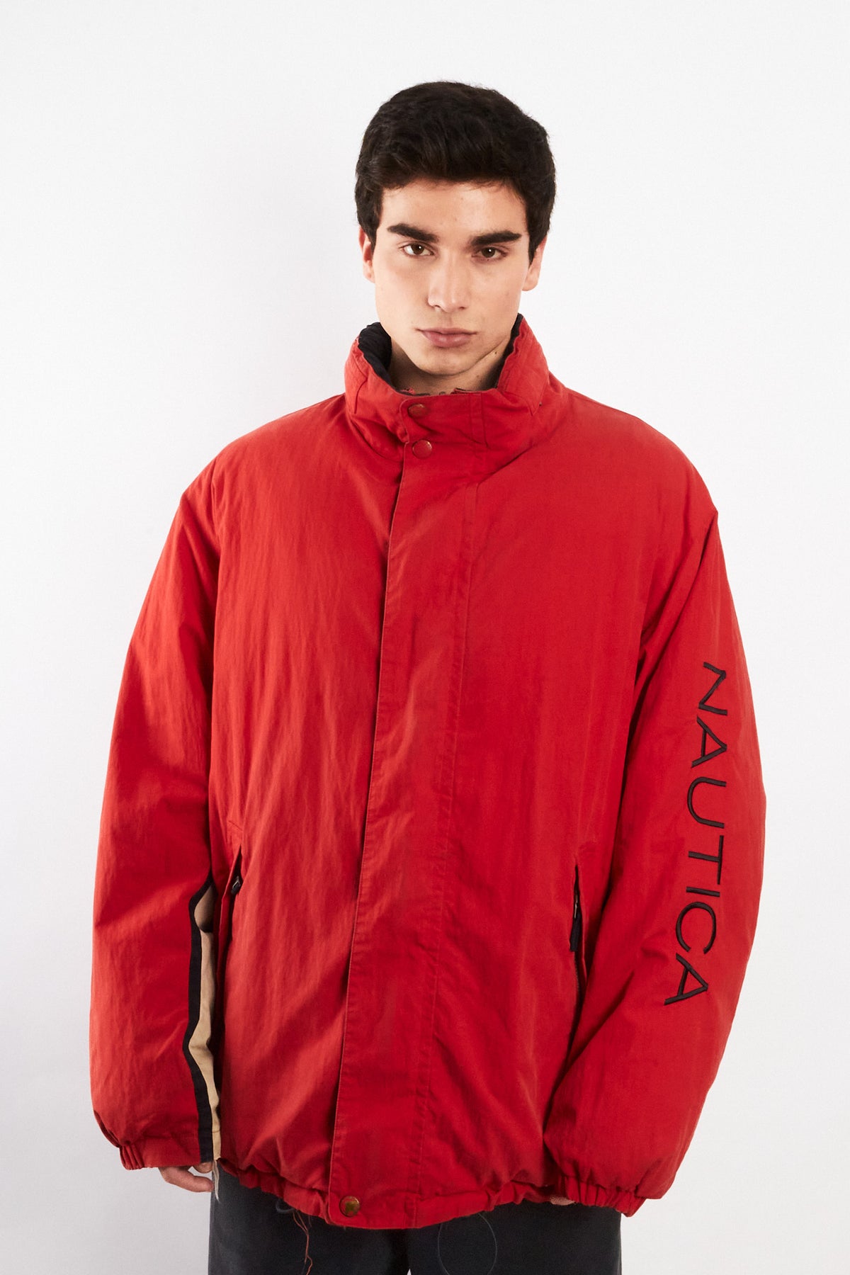 2000 Vintage Nautica Reversible Spell Out / Puffer Jacket (XL)
