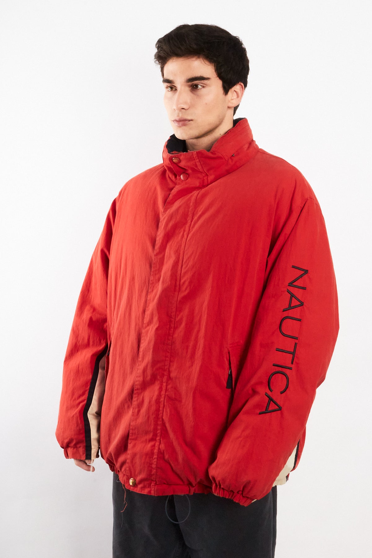 2000 Vintage Nautica Reversible Spell Out / Puffer Jacket (XL)