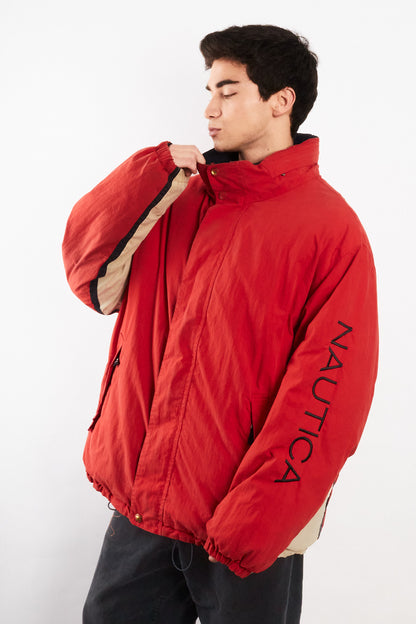 2000 Vintage Nautica Reversible Spell Out / Puffer Jacket (XL)