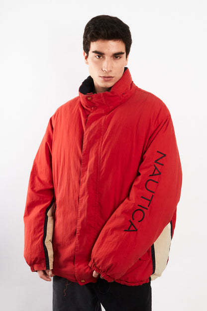 2000 Vintage Nautica Reversible Spell Out / Puffer Jacket (XL)