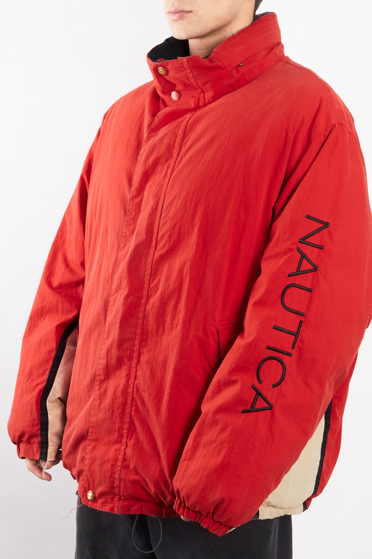 2000 Vintage Nautica Reversible Spell Out / Puffer Jacket (XL)