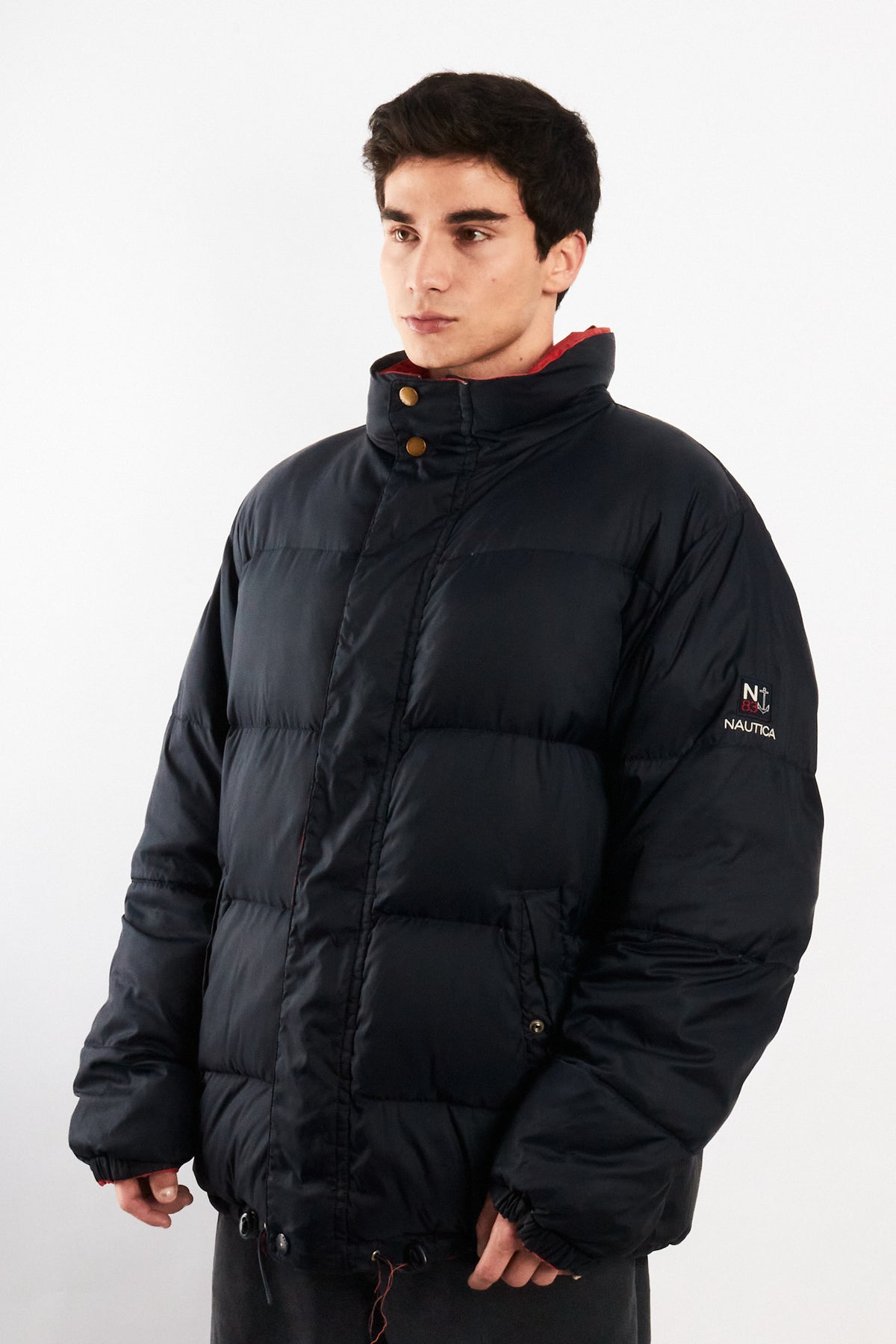 2000 Vintage Nautica Reversible Spell Out / Puffer Jacket (XL)