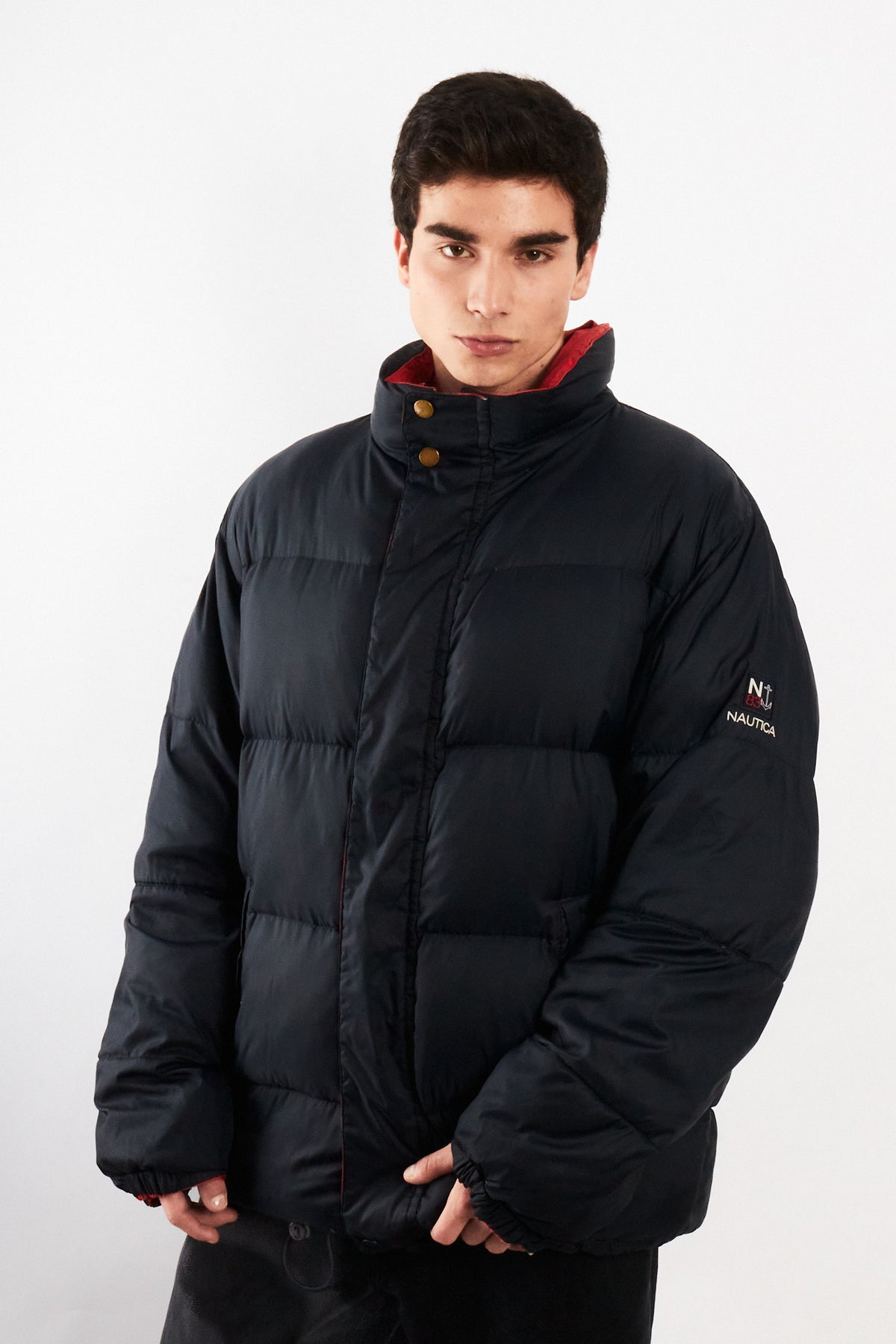2000 Vintage Nautica Reversible Spell Out / Puffer Jacket (XL)