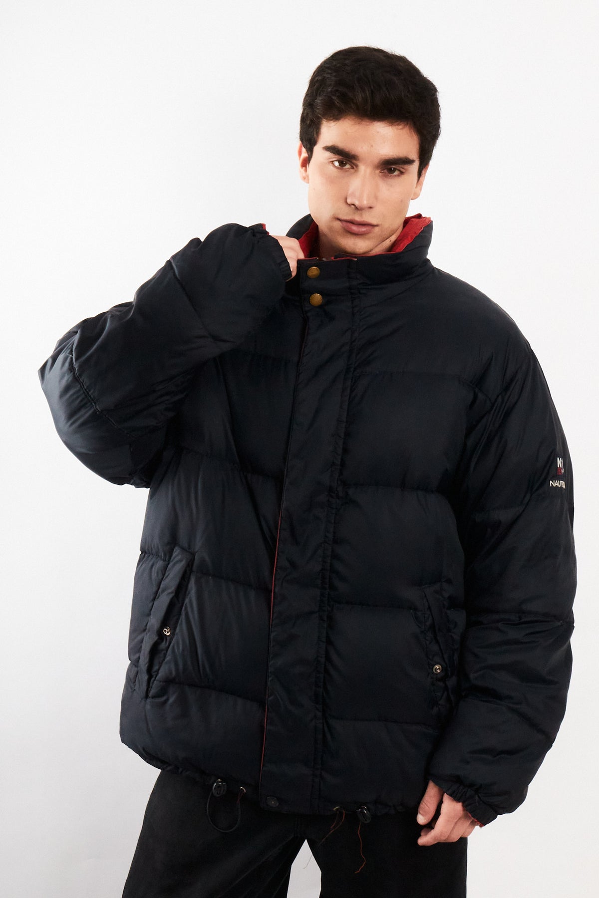 2000 Vintage Nautica Reversible Spell Out / Puffer Jacket (XL)
