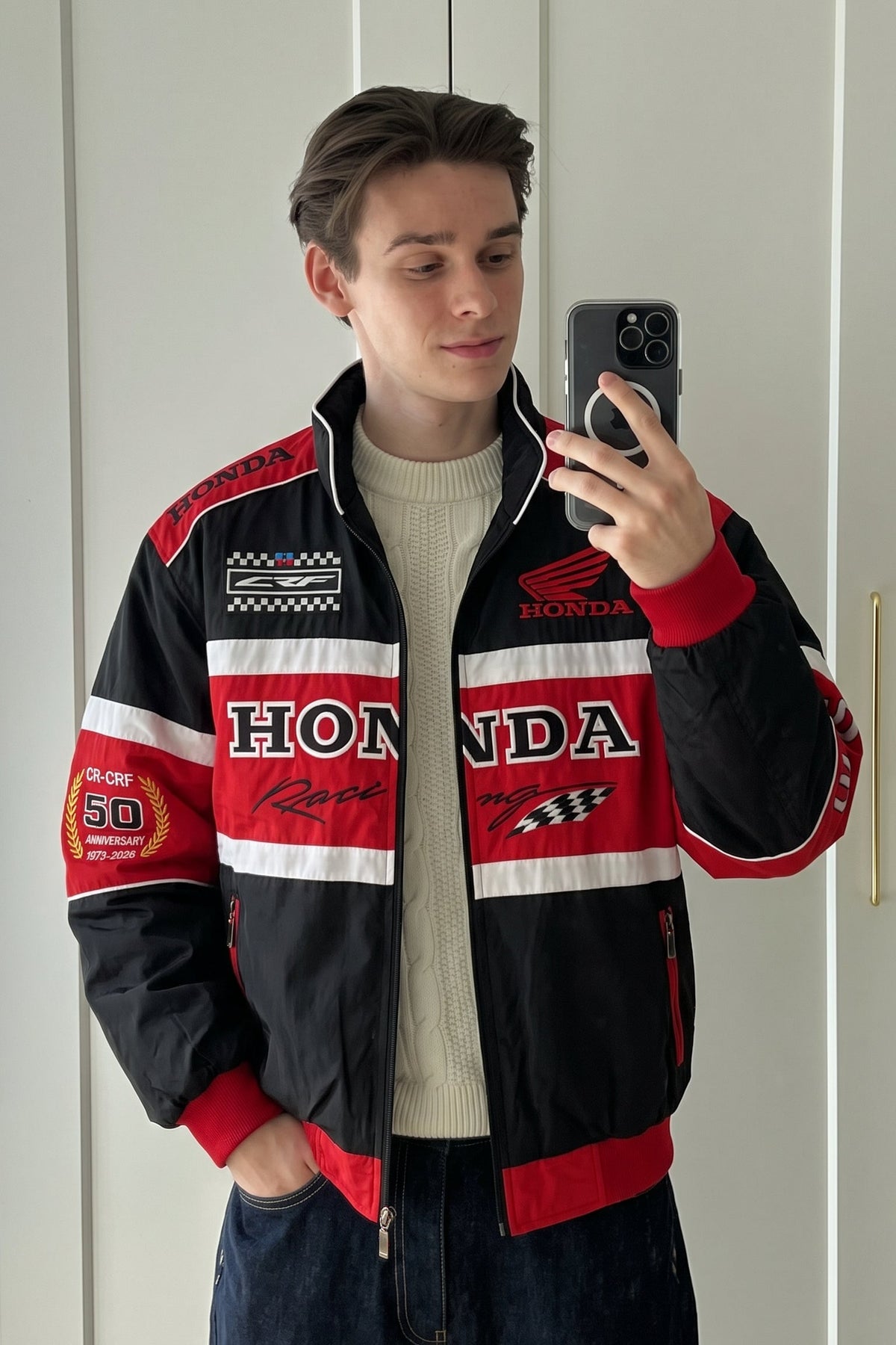 Honda Racing CRF Motocross Black Edition Racer Jacket